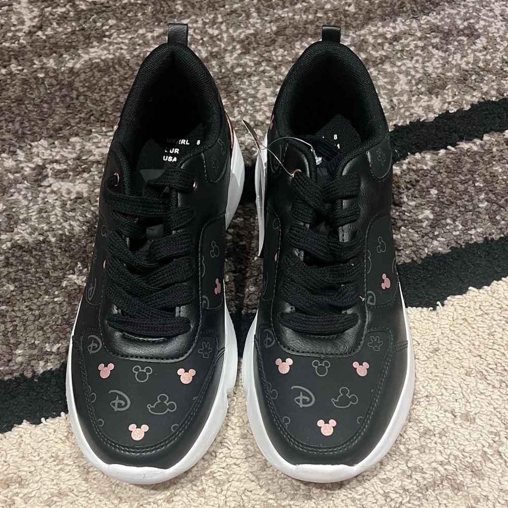 Disney Mickey Mouse black and rose gold shoes Womens size 10 New with Tabs
